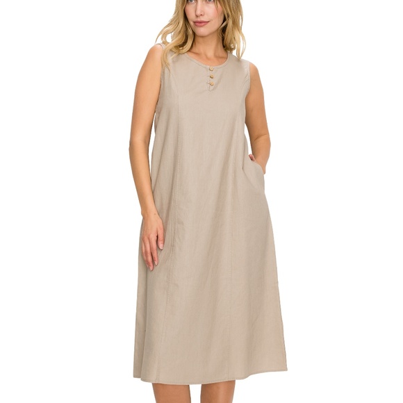 Poplooks Linen Dress - Picture 4 of 4